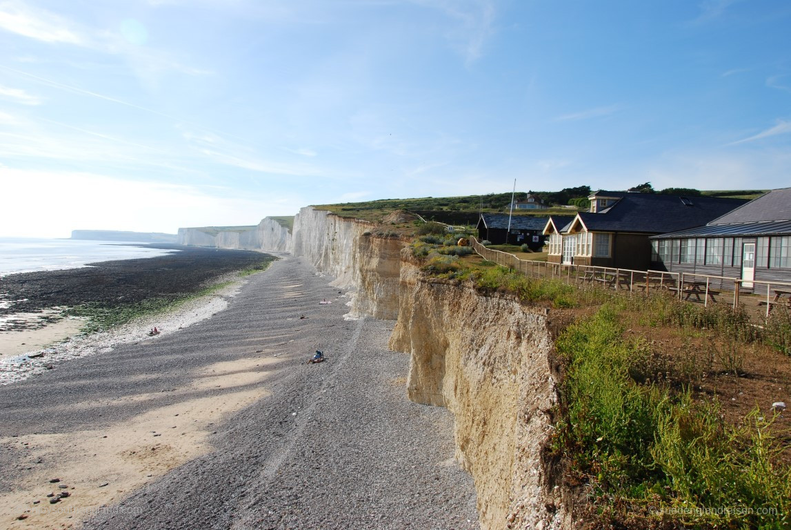 Birling Gap auf den Kreidefelsen von East Sussex