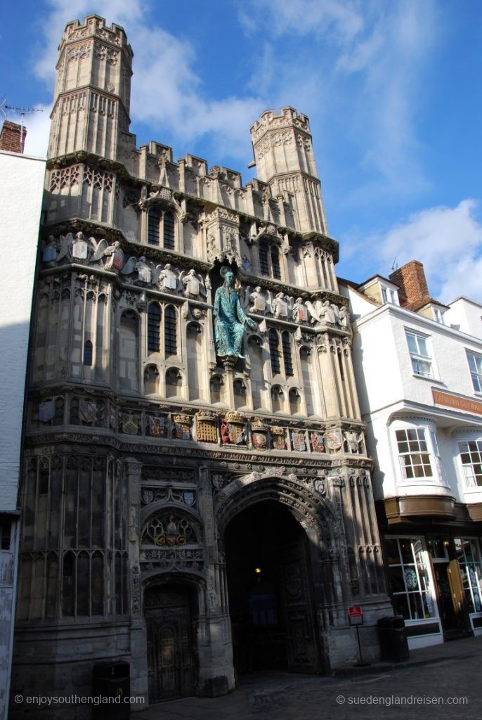 This rather inconspicuous archway leads directly to the Canterbury Cathedral