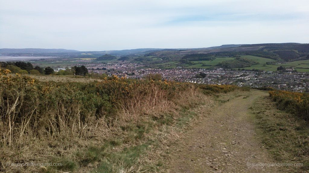 Minehaed vom North Hill gesehen - hinten links ist das Meer sichtbar