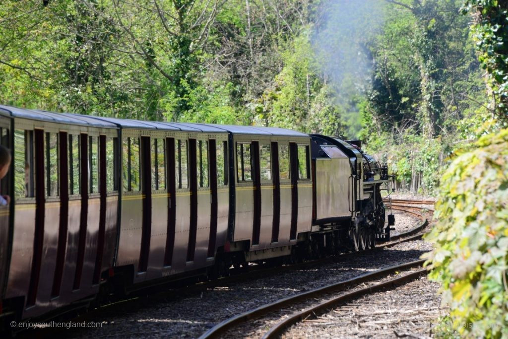 Auf der Fahrt nach Hythe mit der Romney, Hythe & Dymchurch Railway