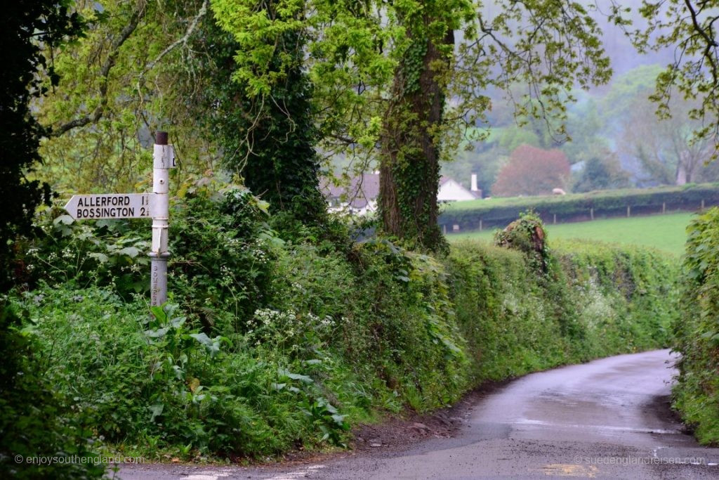 und die Straßen sind eng hier im Exmoor