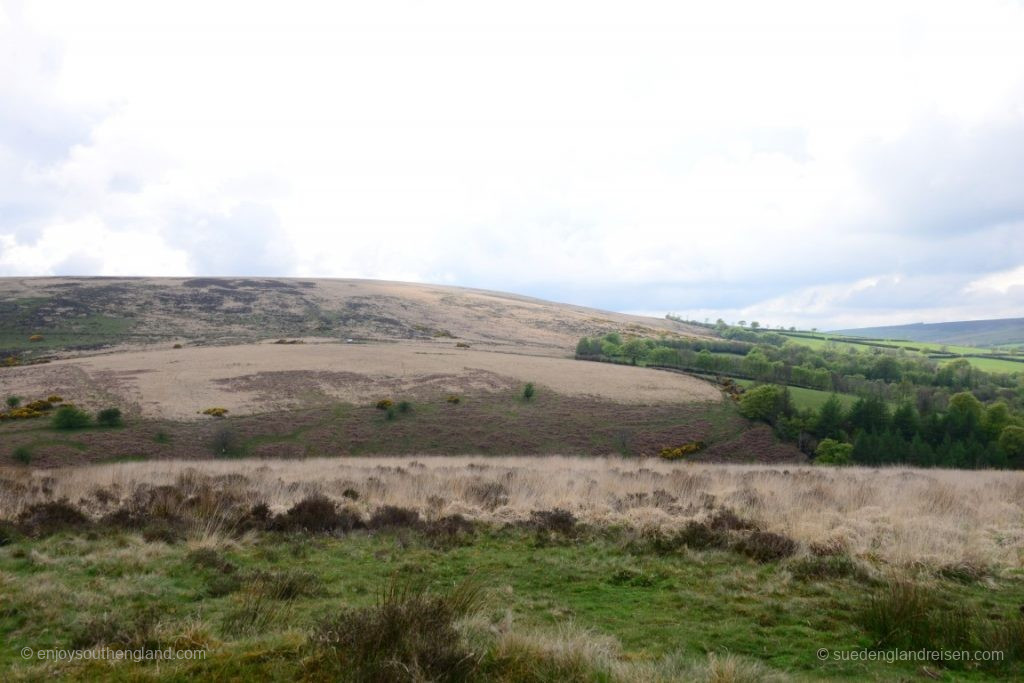 ... alternate with the High Moor (note the sharp boundary between cultivated land and moor)