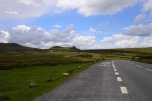 on the road in Dartmoor (Devon)