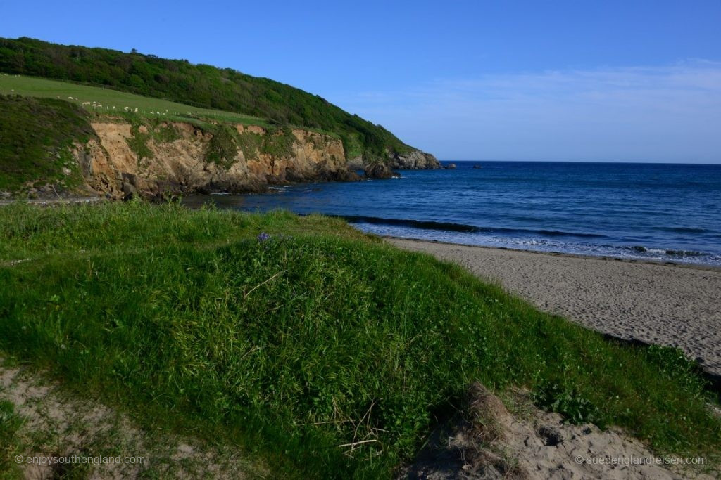 Die Küste der Roseland Peninsula