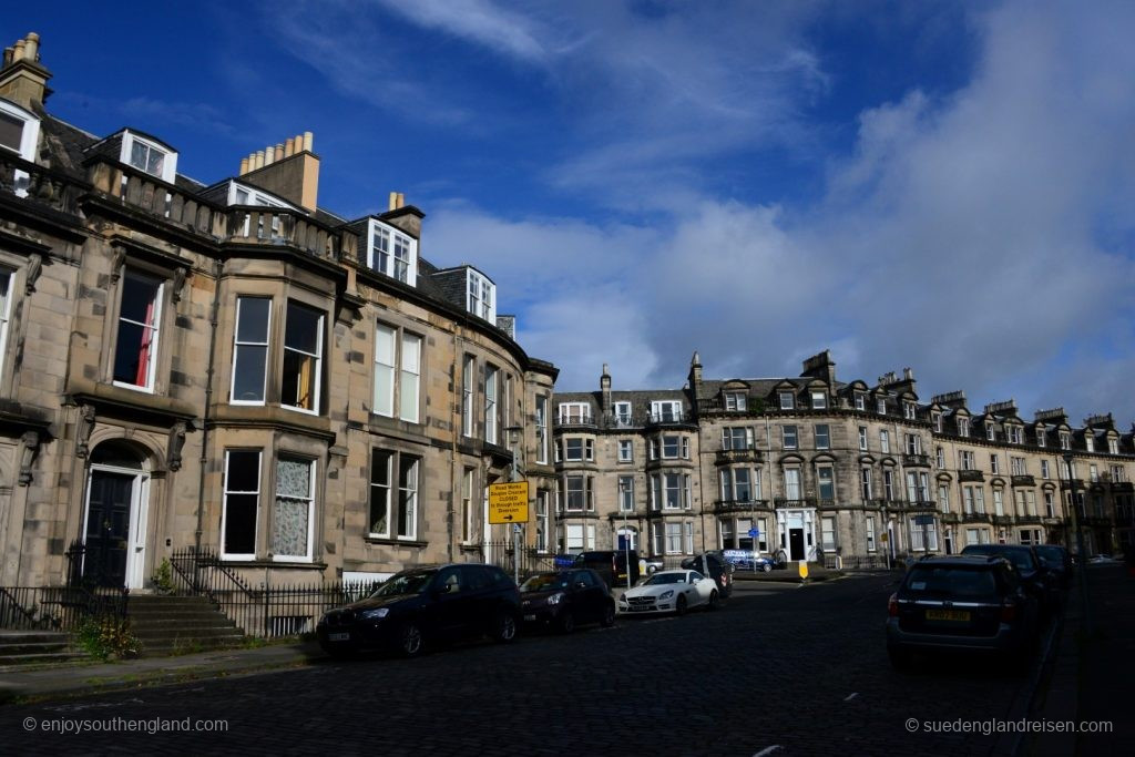 Schöne Wohngegend nahe des Haymarket in Edinbourgh