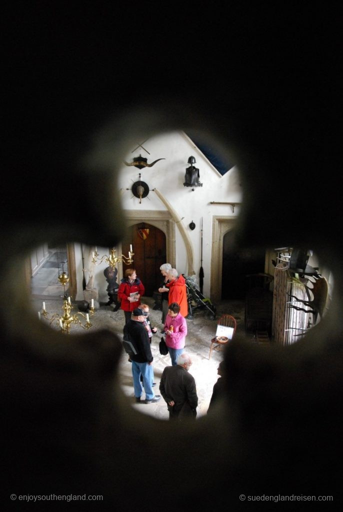 Cotehele in Cornwall - versteckter Blick in die große Halle