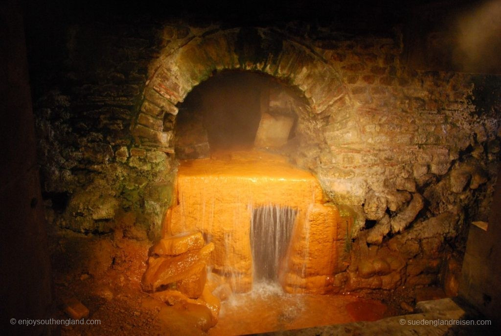 In the Roman Baths in Bath