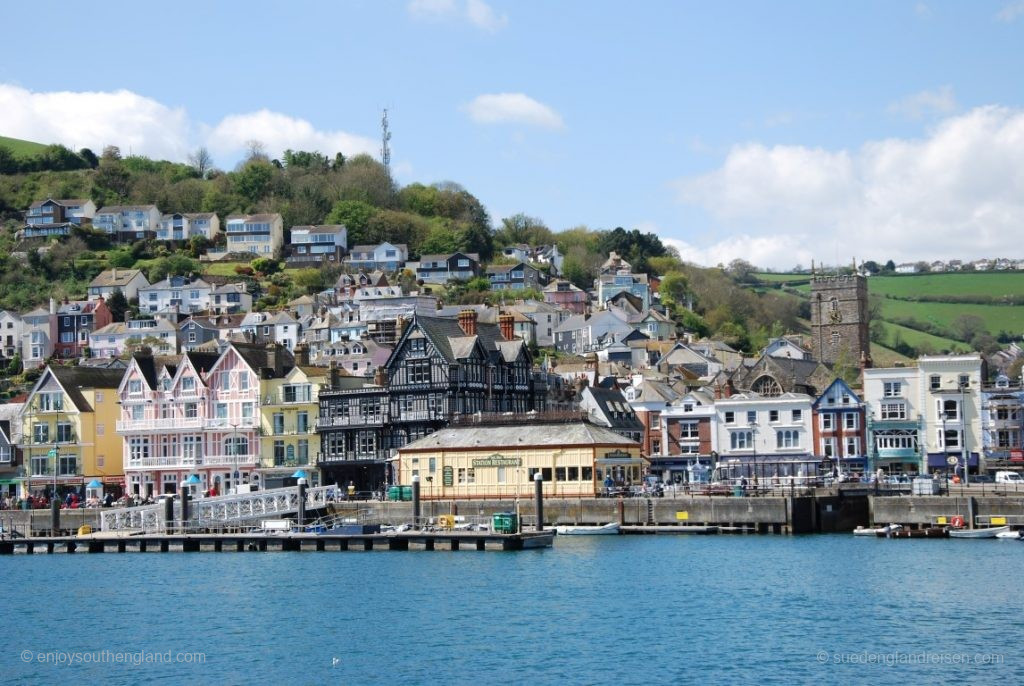 Ein Blick zurück auf Kingswear, das Dartmouth gegenüber liegt