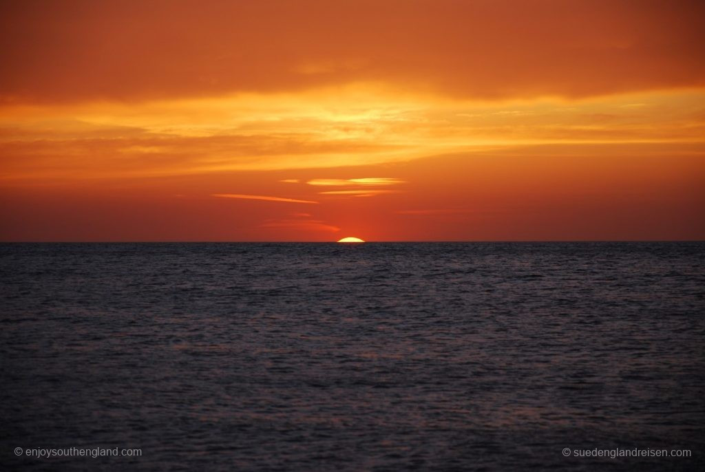 Sonnenuntergang am Bossington Beach