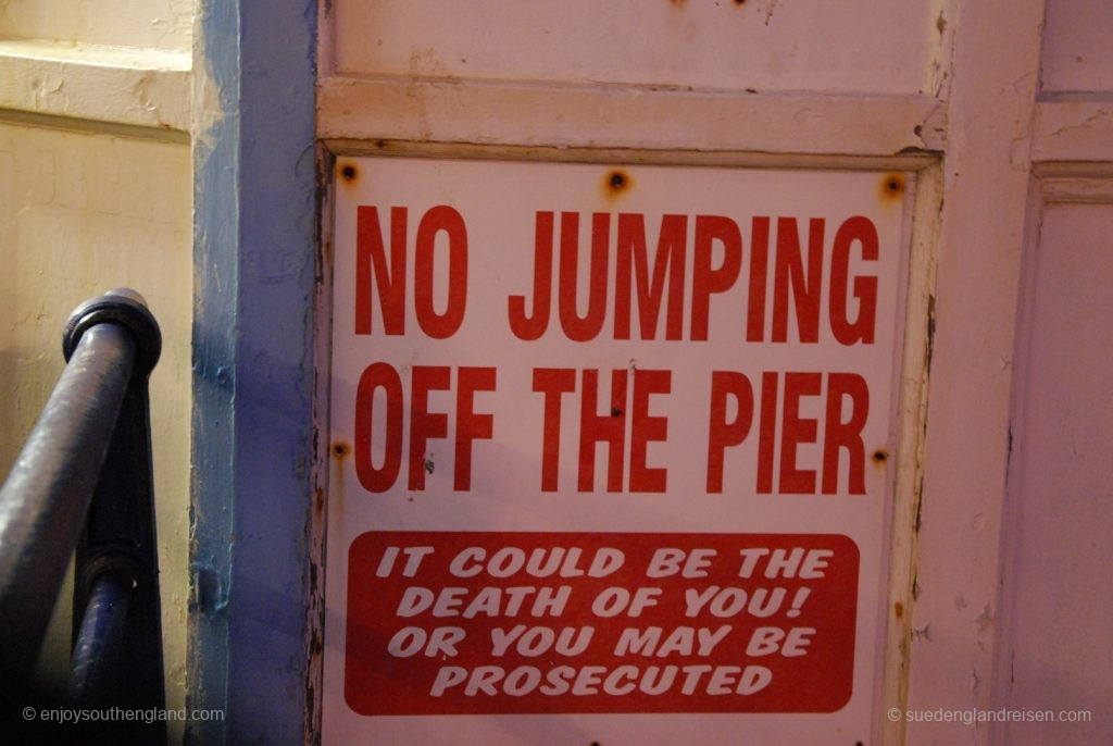 Eastbourne Pier - no jumping please