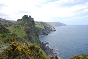 The Valley of Rocks, view to the west (where the Birstol Channel flows into the Atlantic at the very back)