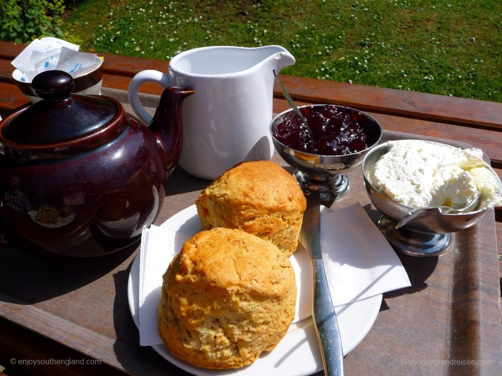 Cream Tea im Litlington Tea Garden (East Sussex)