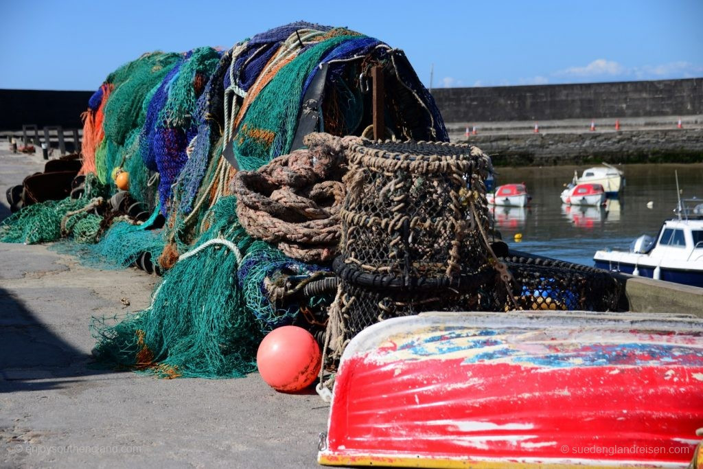 Der Hafen von Lyme Regis ist noch heute in Betrieb