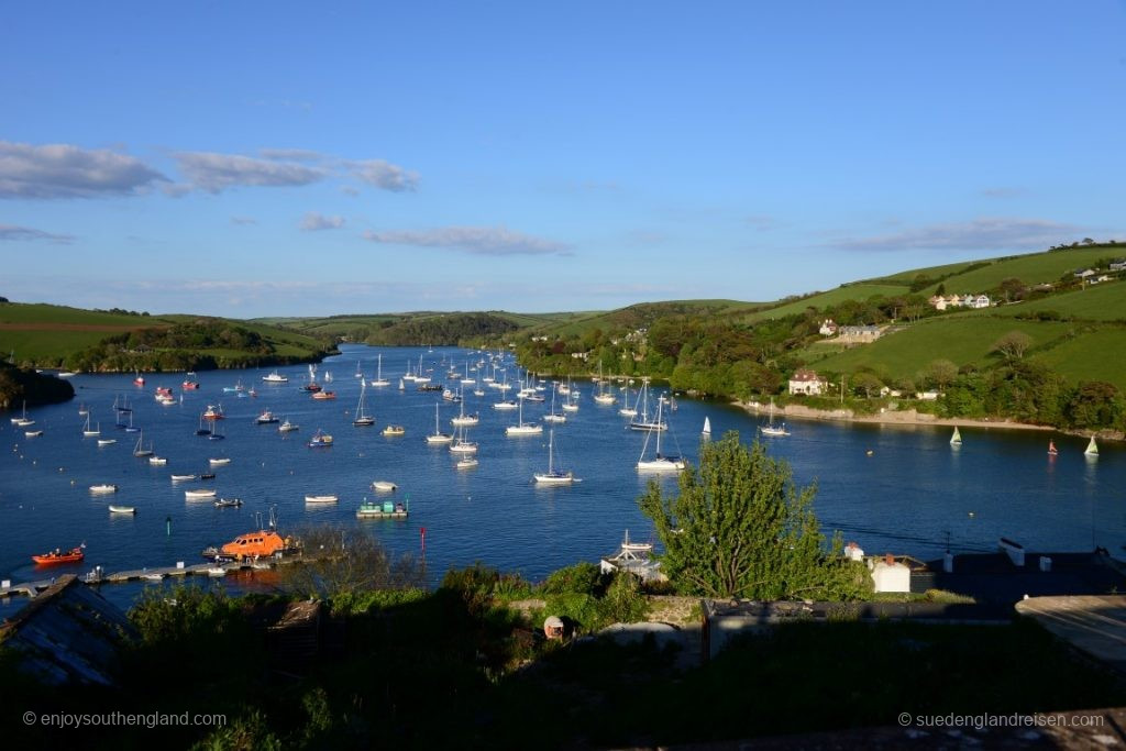 Blick auf das Kingsbridge Estuary von Salcombe aus