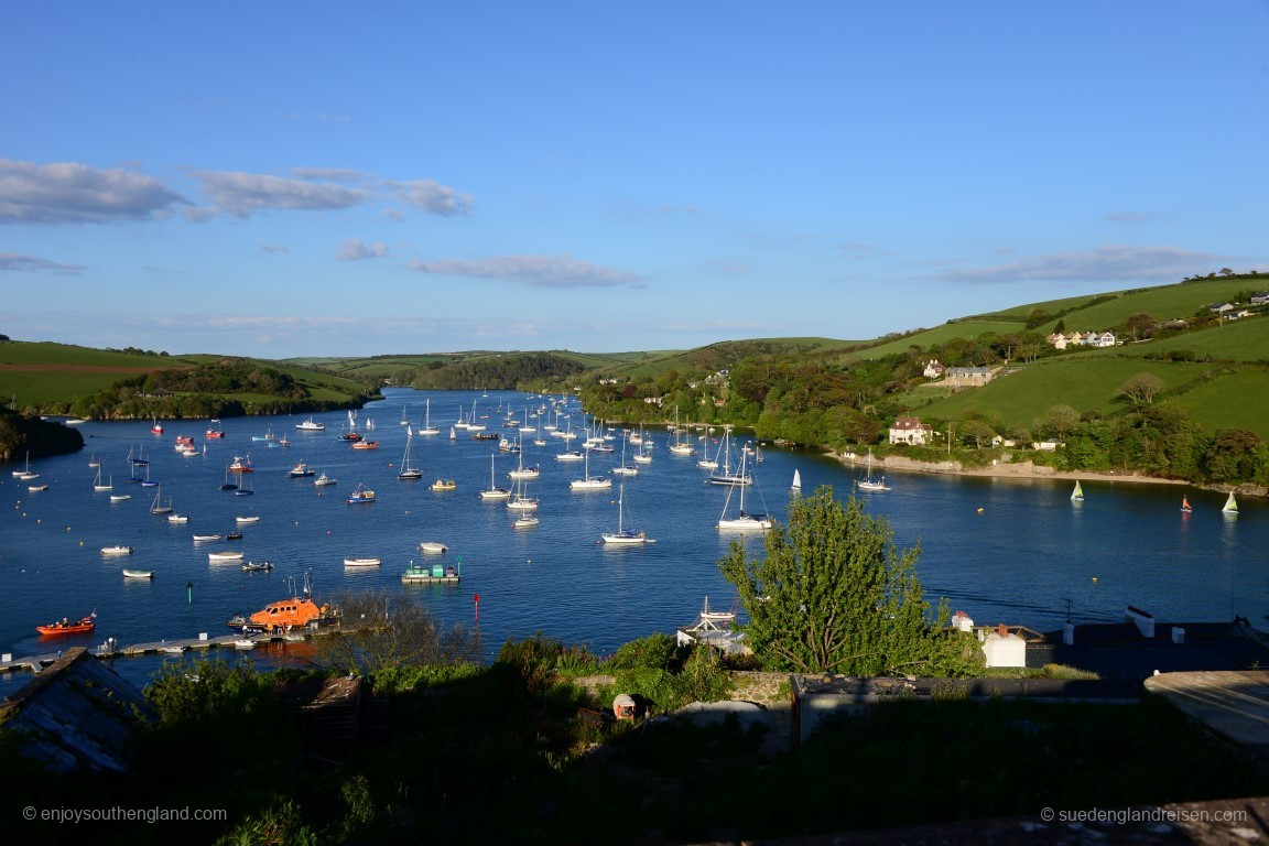 Blick auf das Kingsbridge Estuary von Salcombe aus