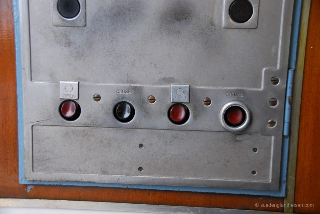 IOW Island Line - Control panel for the doors - freely accessible on the non-cab side of the carriage.