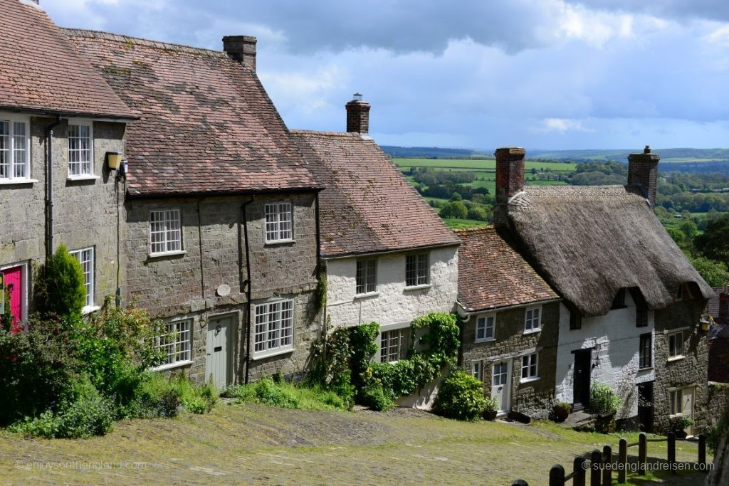 Gold Hill in Shaftesbury, Dorset, England