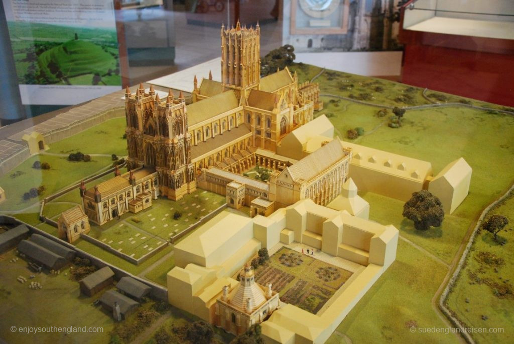 Glastonbury (Avalon), Somerset, England - Model of the old Abbey