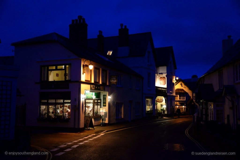 Porlock bei Nacht