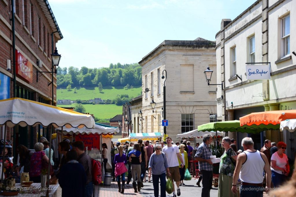 Stroud with Farmers' Market, Gloucestershire, England