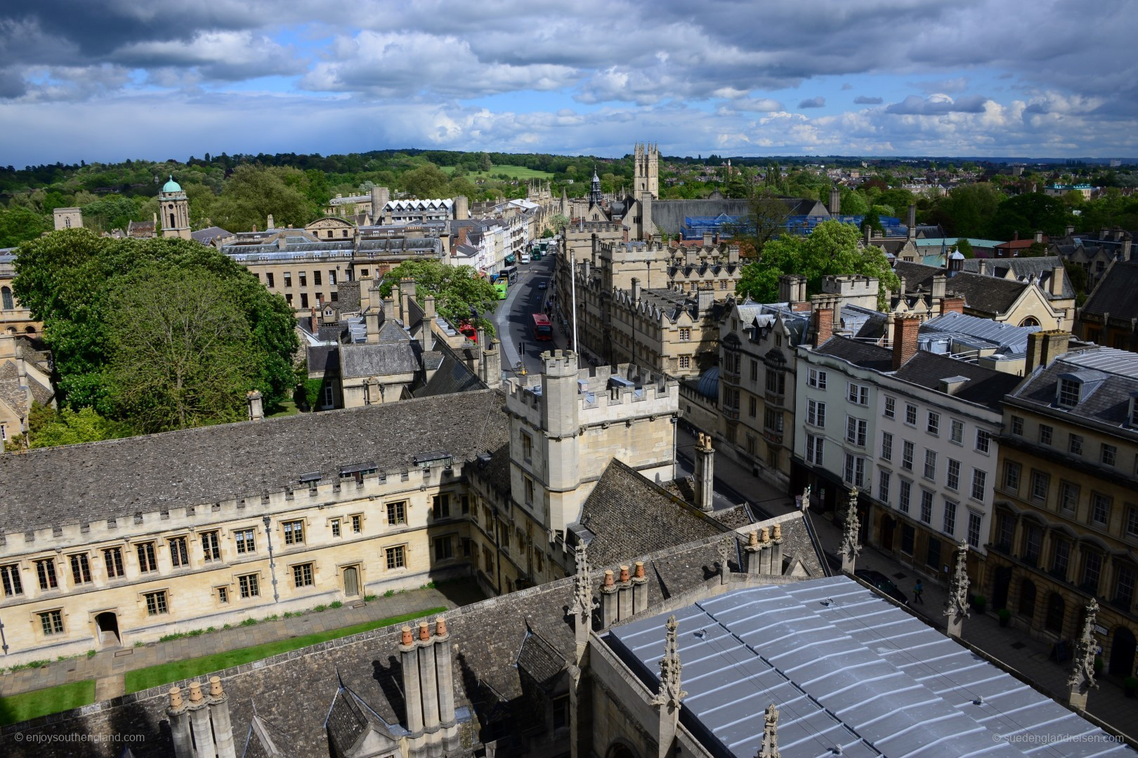 Oxford - Blick vom Kirchturm auf die Stadt