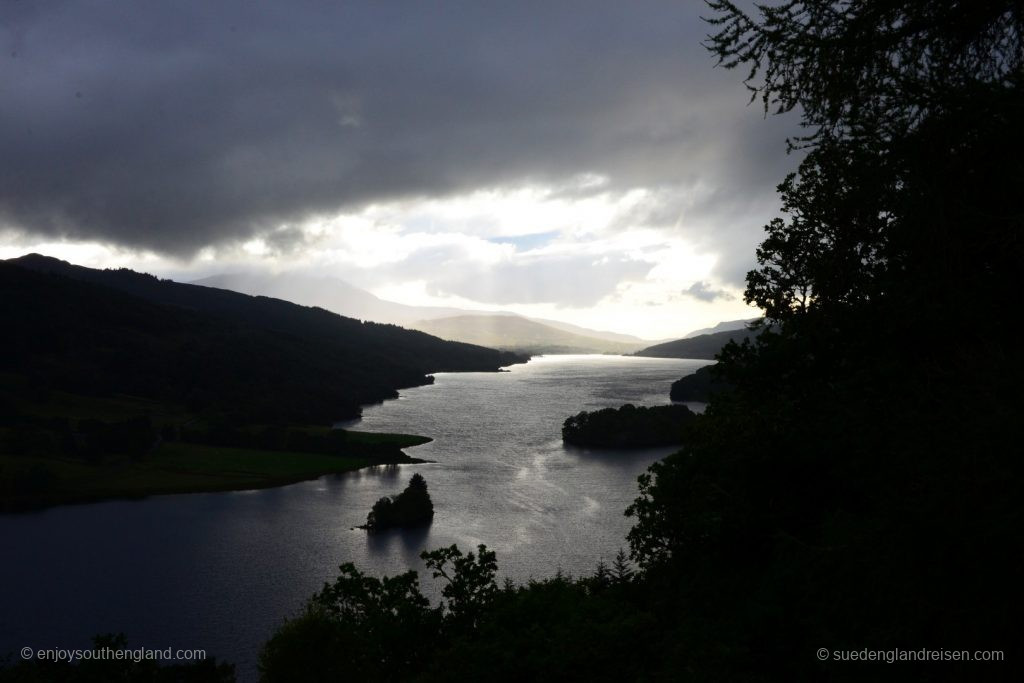 Queen's View im Gegenlicht