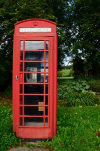Typisch britisch: Telefonzelle in Moulin
