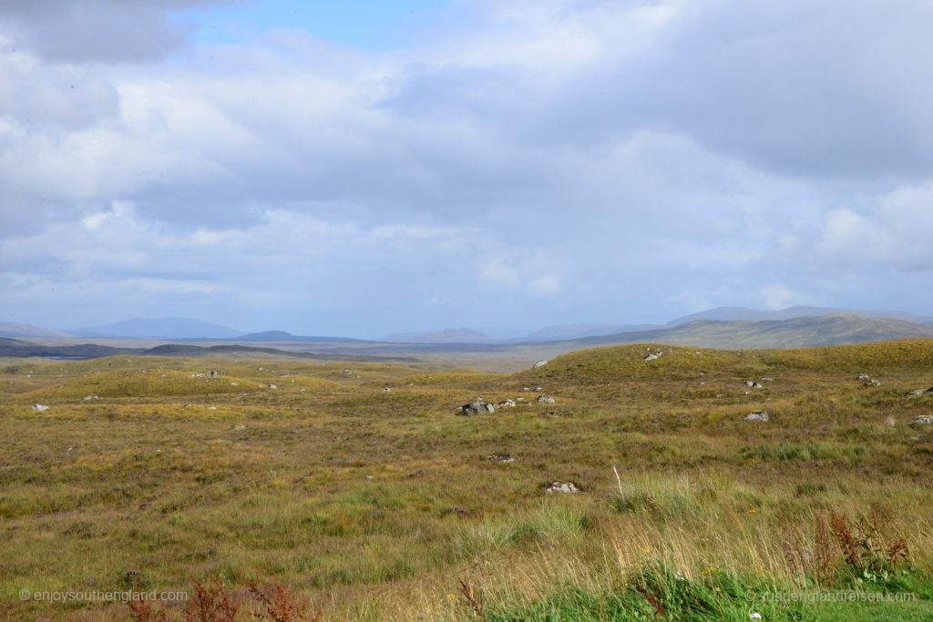 In Glencoe - just a few kilometres away the landscape looks completely different