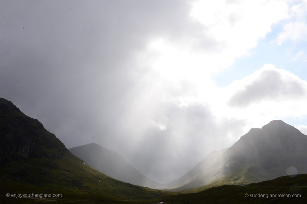 Die Wetterstimmung im Glencoe wechselt eigentlich jede Minute.