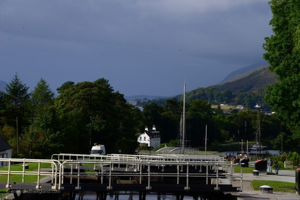 Neptune's staircase at Fort William - a lock staircase of the Caledonian Canal