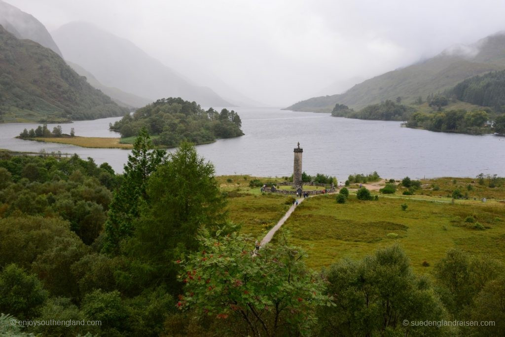 Nearby (approx. 10 minutes on foot) on Loch Shiel is The Glenfinnan Monument, one can also climb