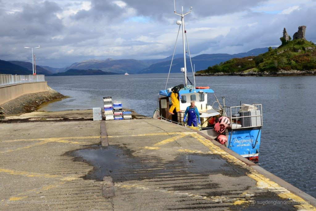 Kyleakin is still a small active fishing village – here comes the 'catch of the day'