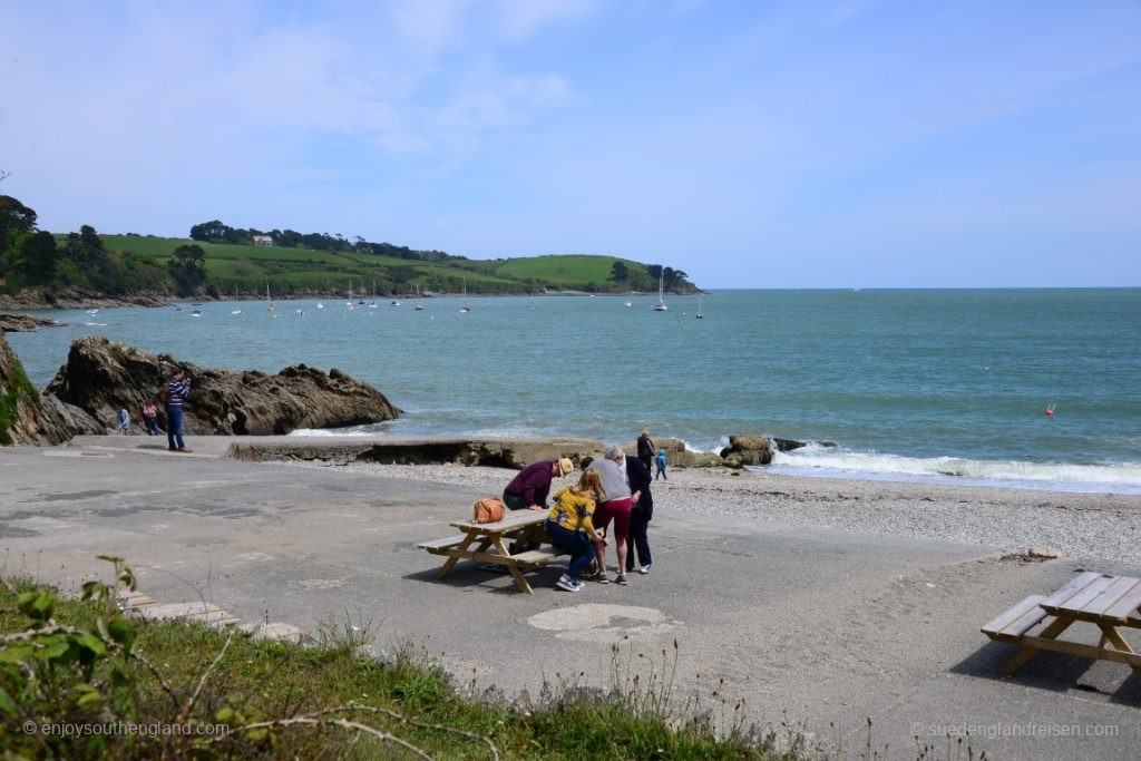 Der Trebah Garden endet im Mündungsgebiet des Helford River und bietet hier ein herrliches Platzerl in der Sonne