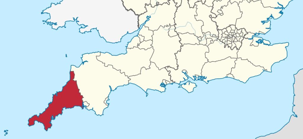 Cornwall im äußersten Südwesten England