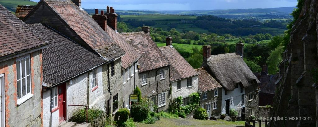 Gold Hill in Shaftesbury, Dorset, England